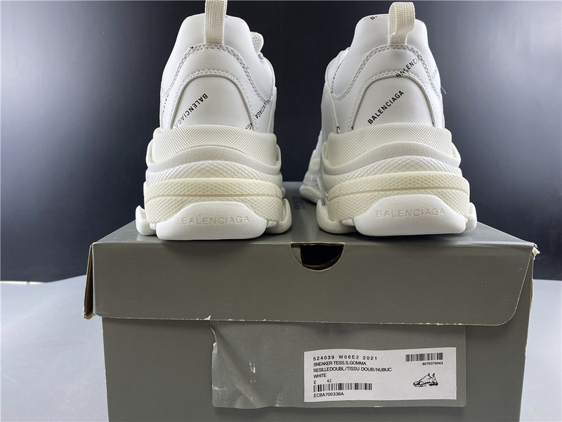 Ba*len*cia*ga triple s sneakers (white with logo) 524039 w06e2 2021