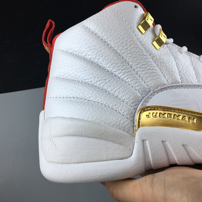 Air Jordan 12 Retro Fiba White University Red 130690-107