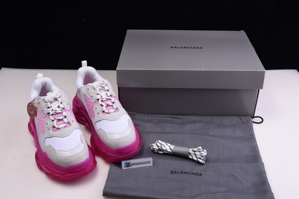 Ba*len*cia*ga triple s trainers clear sole pink white 544351 w0901 2281