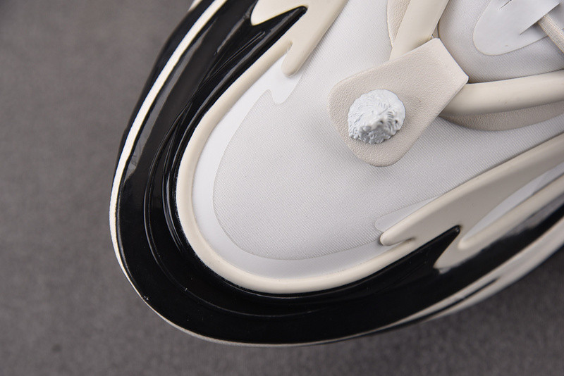 BALMAIN NEOPRENE AND LEATHER UNICORN LOW-TOP SNEAKERS