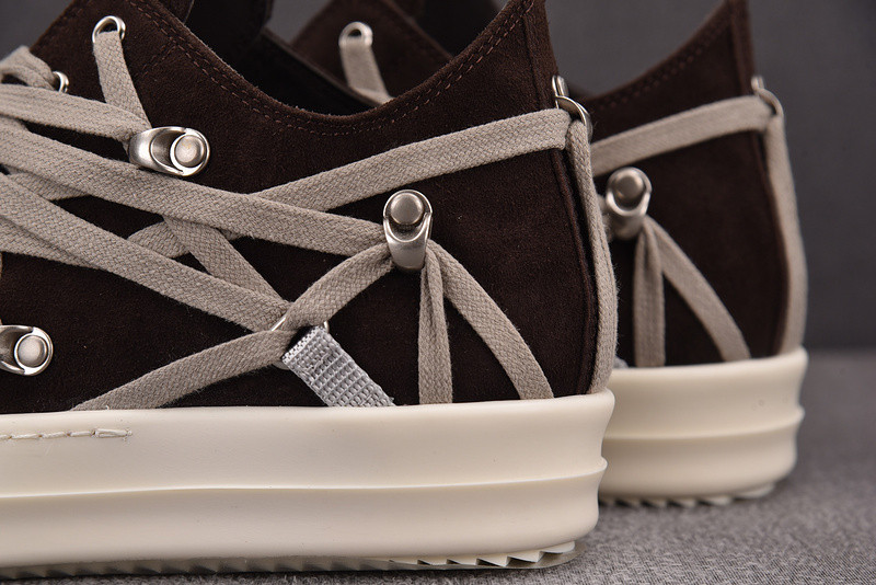 RICK 0WENS SNEAKERS(BROWN RED)