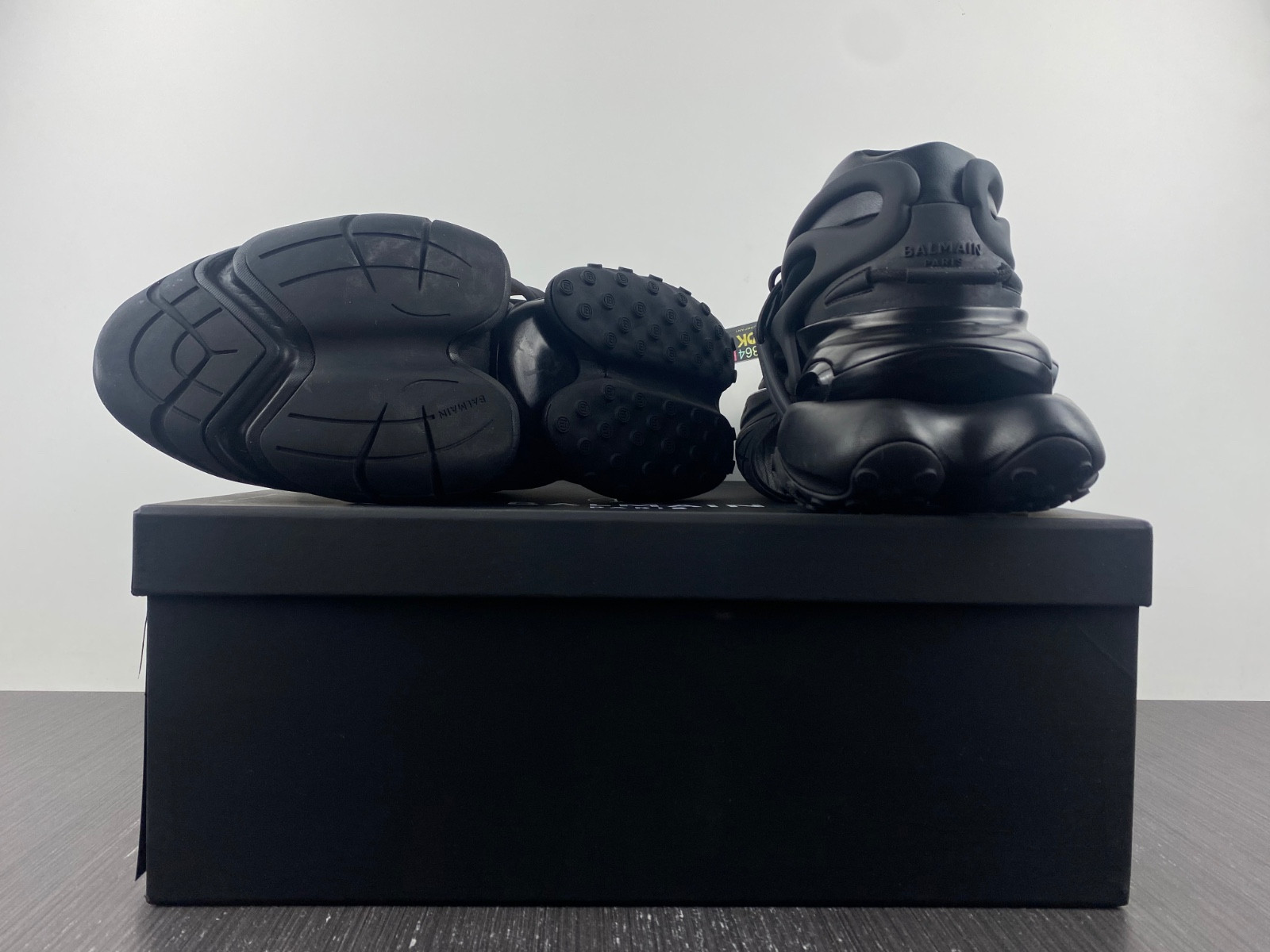 BALMAIN NEOPRENE AND LEATHER UNICORN LOW-TOP SNEAKERS