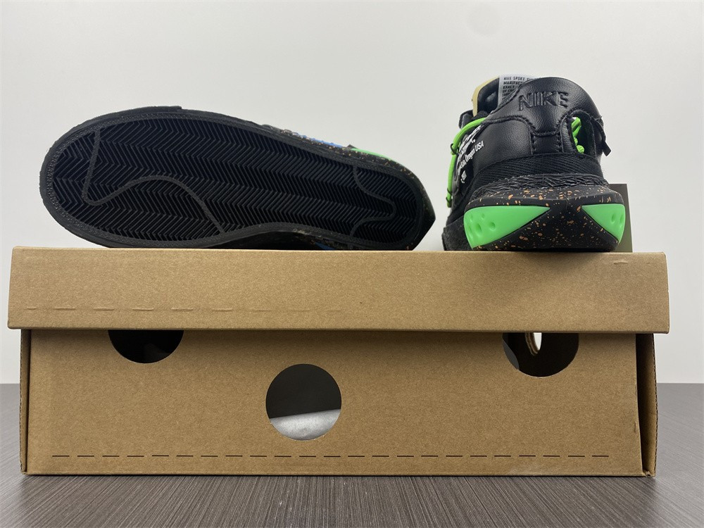 OW x Nike Blazer Low Black Green DH7863-001