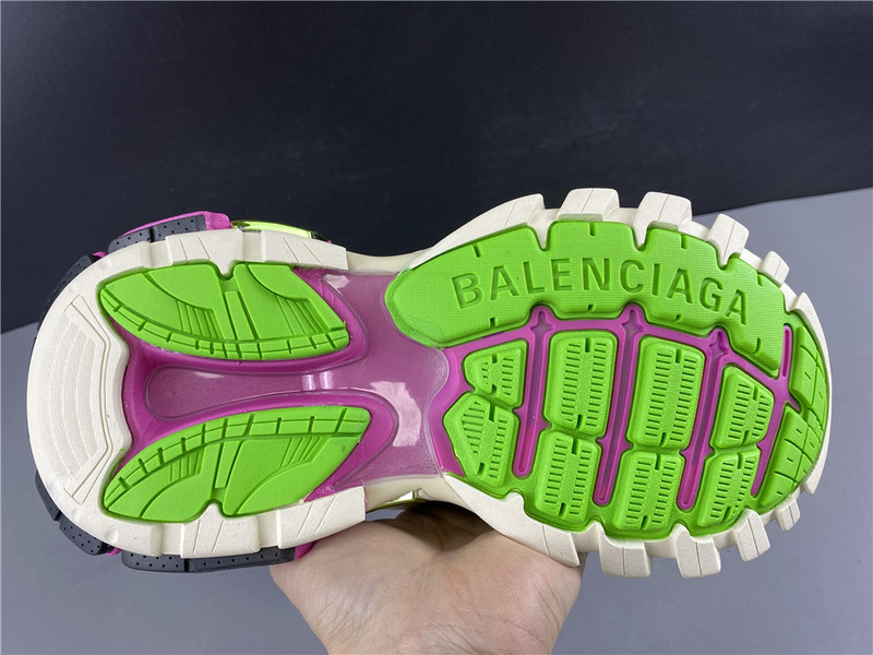 Ba*len*cia*ga track trainer (white green and pink) 568615 w2gn3 9199