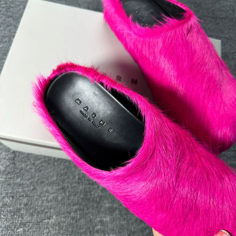 MARNI PINK FUSSBETT SABOT LOAFERS