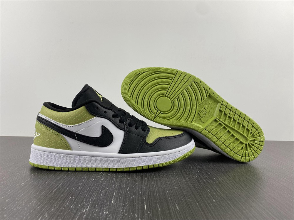 Jordan 1 Low Snakeskin Vivid Green (W) DX4446-301