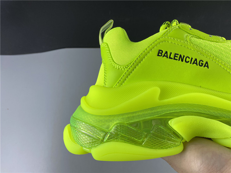 Ba*len*cia*ga triple s trainers clear sole flourescent green 541624 w2ff1 3720