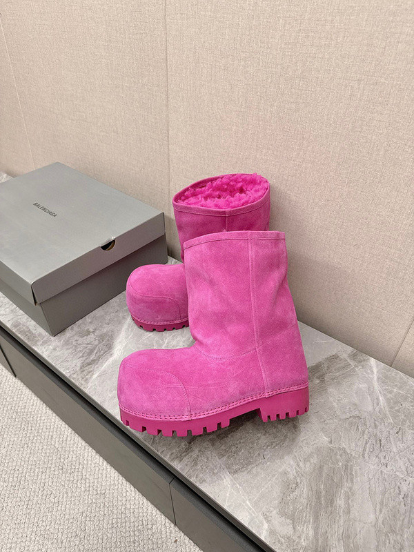 Balenciaga Alaska Faux-Fur Low Boots