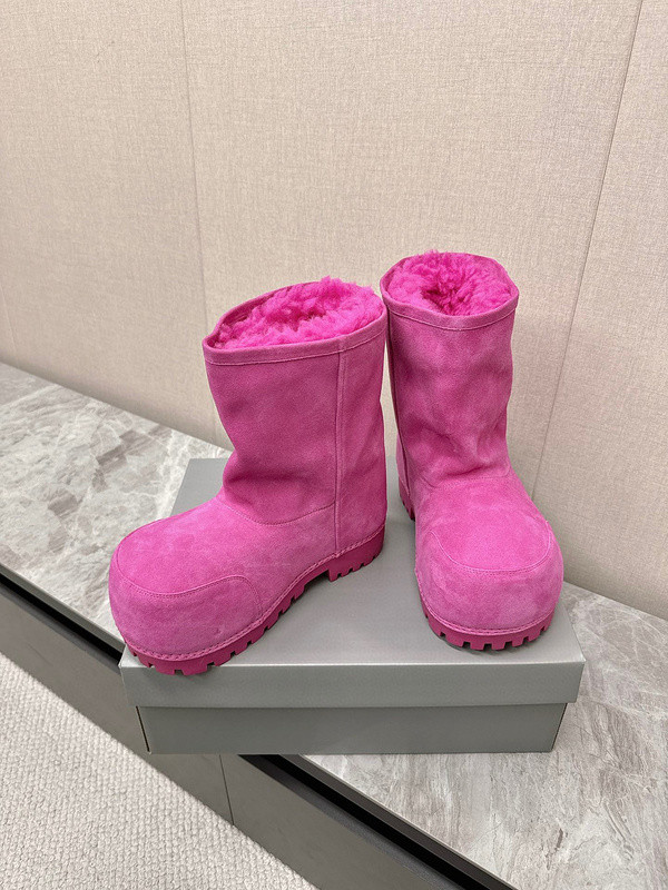 Balenciaga Alaska Faux-Fur Low Boots