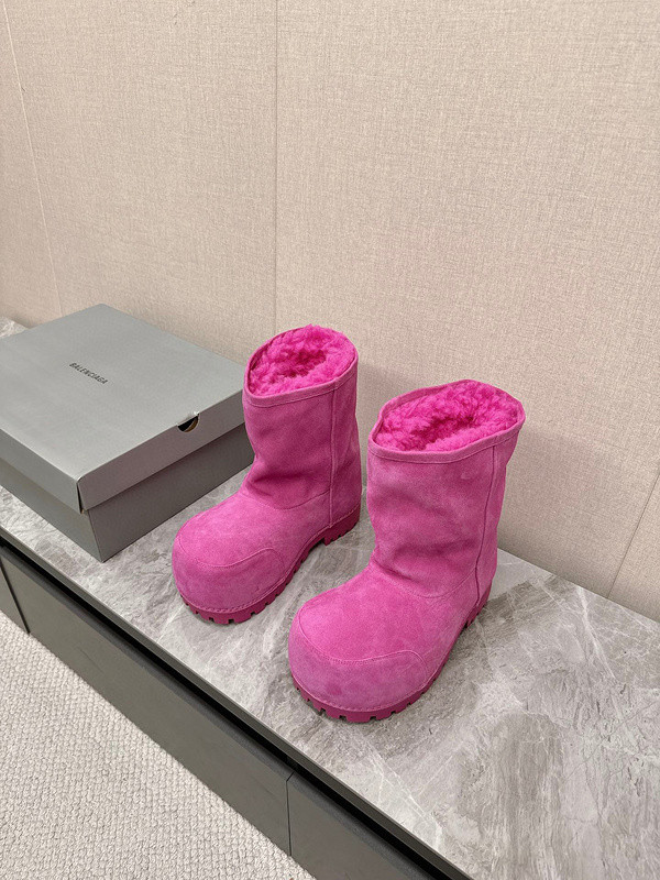 Balenciaga Alaska Faux-Fur Low Boots