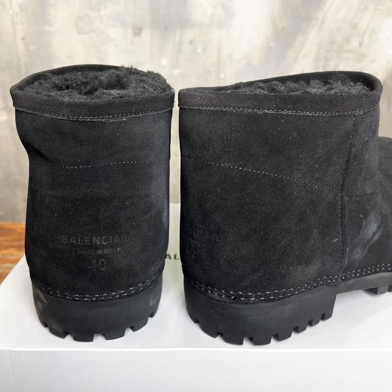 Balenciaga Alaska Fur Bootie in Black