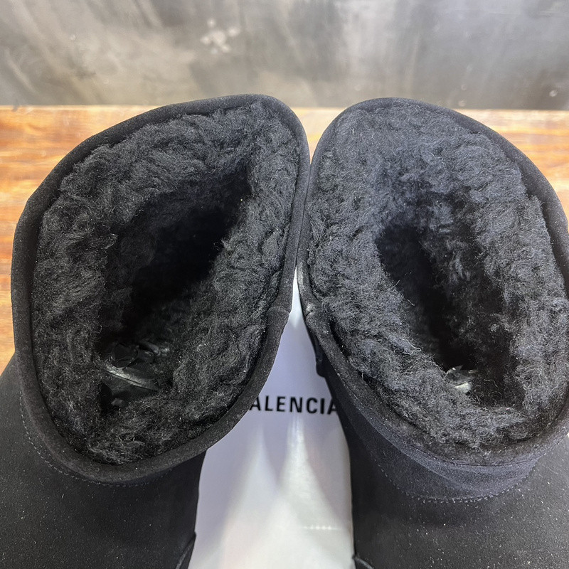 Balenciaga Alaska Fur Bootie in Black