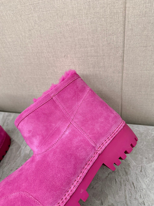 Balenciaga Alaska Fur Bootie in PINK