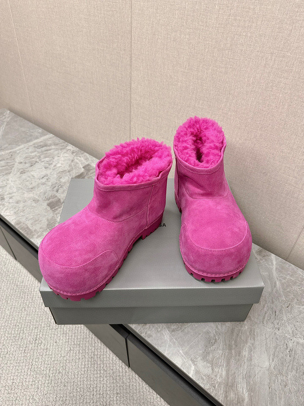 Balenciaga Alaska Fur Bootie in PINK