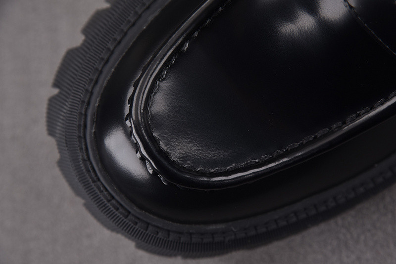 Balenciaga Tractor leather loafers in black