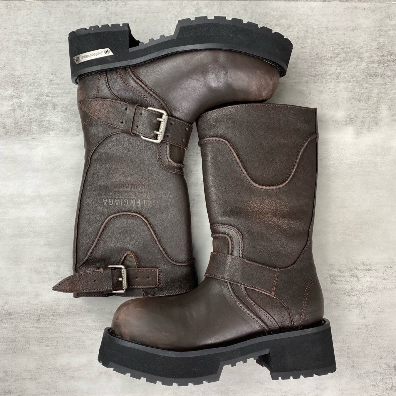 BALENCIAGA Venom leather biker boots