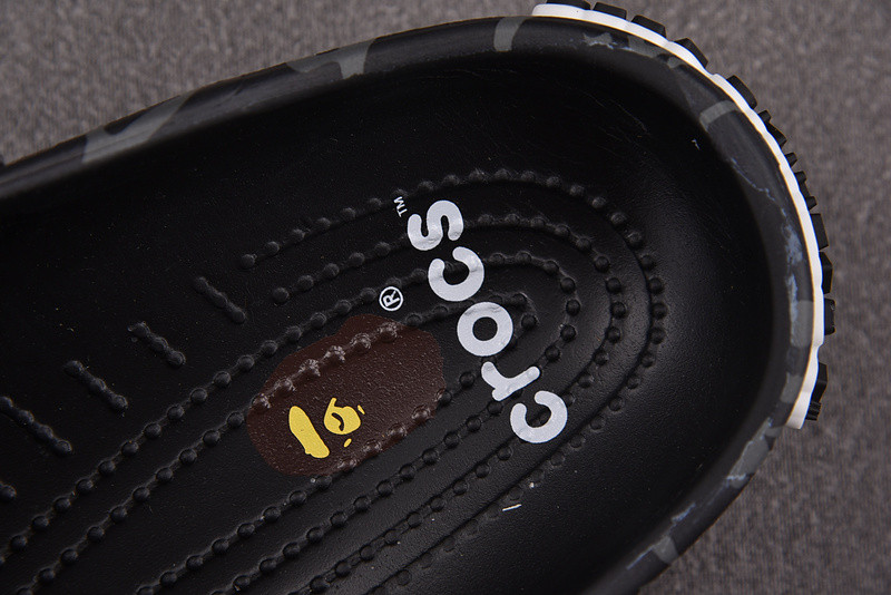 bape x Cr*0*s classic clog “black camo”