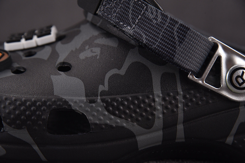 bape x Cr*0*s classic clog “black camo”