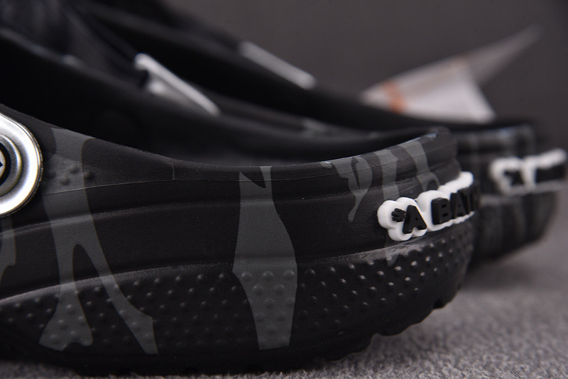 bape x Cr*0*s classic clog “black camo”