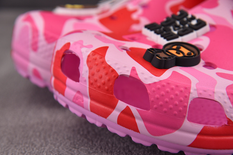 Cr*0*s classic clog a bathing ape abc camo pink