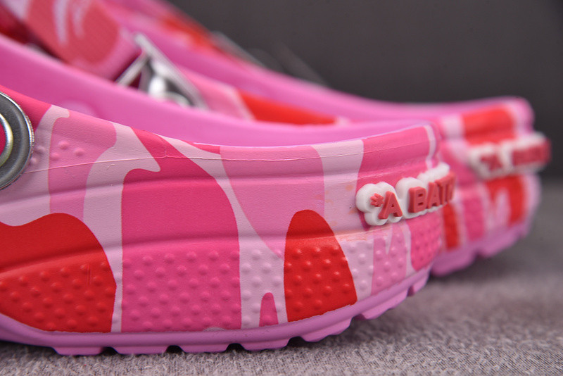 Cr*0*s classic clog a bathing ape abc camo pink