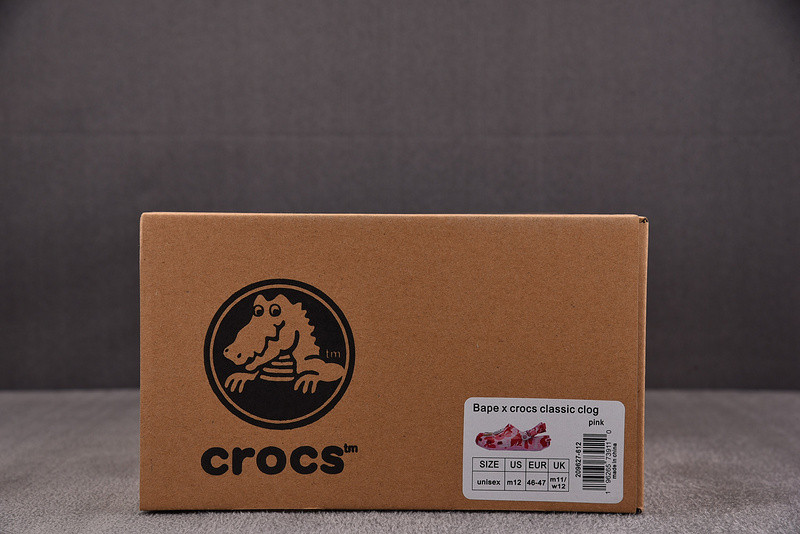 Cr*0*s classic clog a bathing ape abc camo pink
