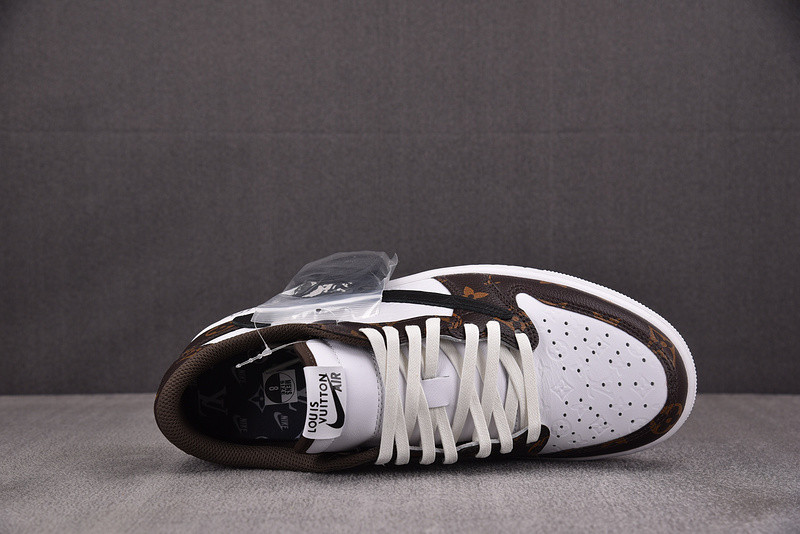 LV x Air Jordan 1 x TS Brown White DL2403-002