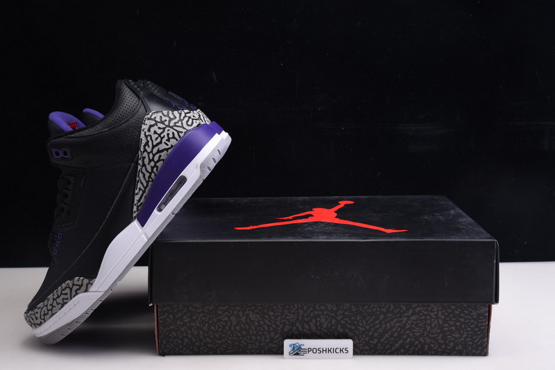 Jordan 3 Retro Black Court Purple CT8532-050