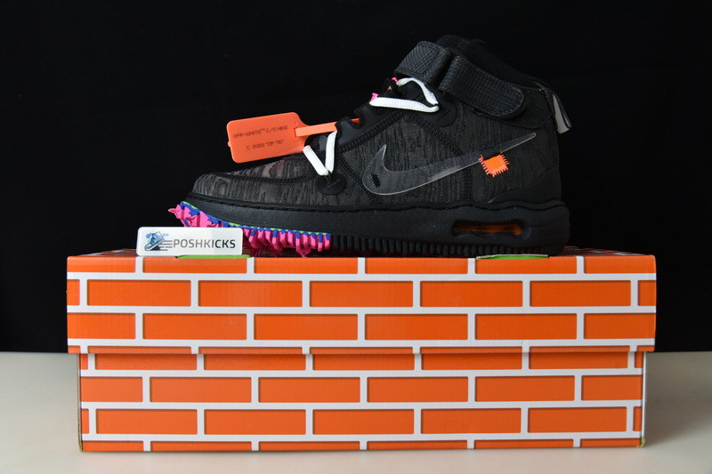 OW X NIKE AIR FORCE 1 MID BLACK DO6290-001