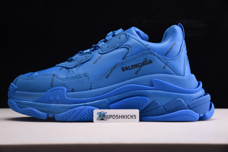 Ba*len*cia*ga triple s sneakers (blue with logo) 536737 w0612 0848