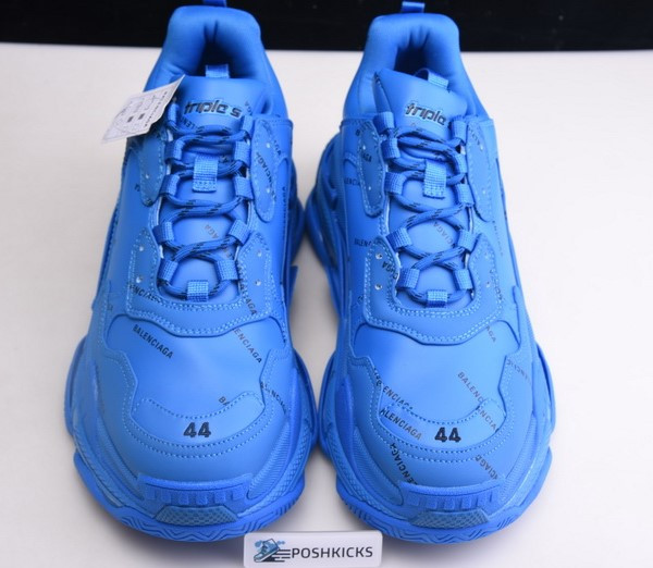 Ba*len*cia*ga triple s sneakers (blue with logo) 536737 w0612 0848