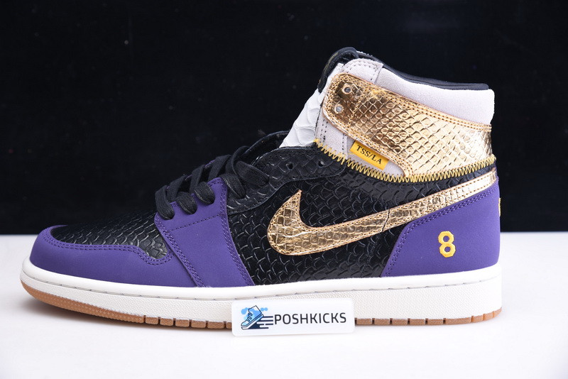 KOBE BRYANT X AIR JORDAN 1 HIGH OG BLACK-PURPLE 555088-171