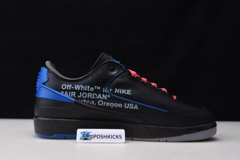 OW x Air Jordan 2 Low “Black Royal” DJ4375-004