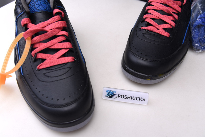 OW x Air Jordan 2 Low “Black Royal” DJ4375-004