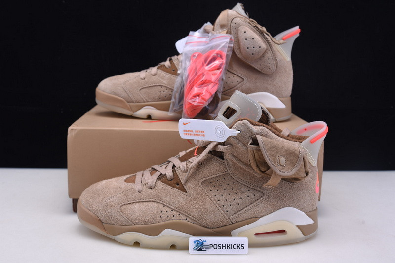 TRAVIS SCOTT X AIR JORDAN 6 “BRITISH KHAKI ” DH0690-200