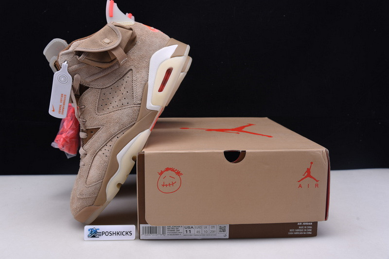 TRAVIS SCOTT X AIR JORDAN 6 “BRITISH KHAKI ” DH0690-200