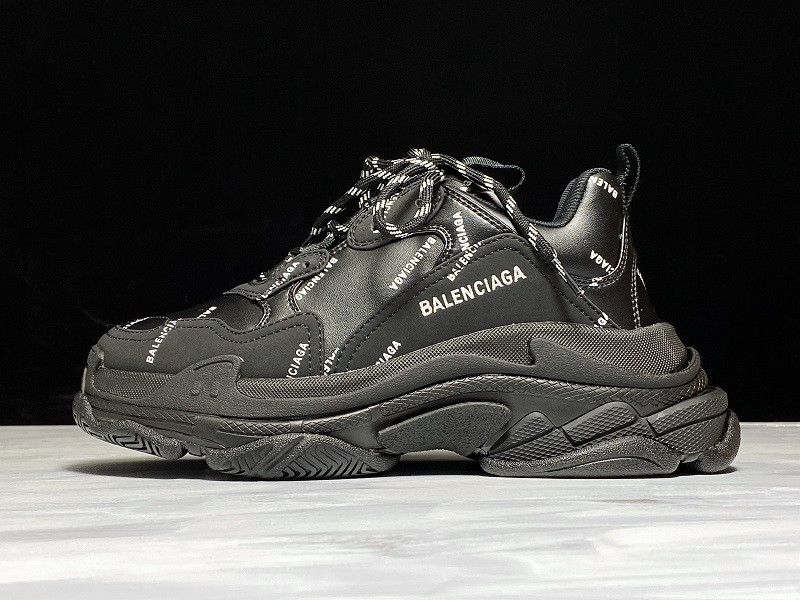Ba*len*cia*ga triple s sneakers (black with logo) 536737 w2fa1 1090
