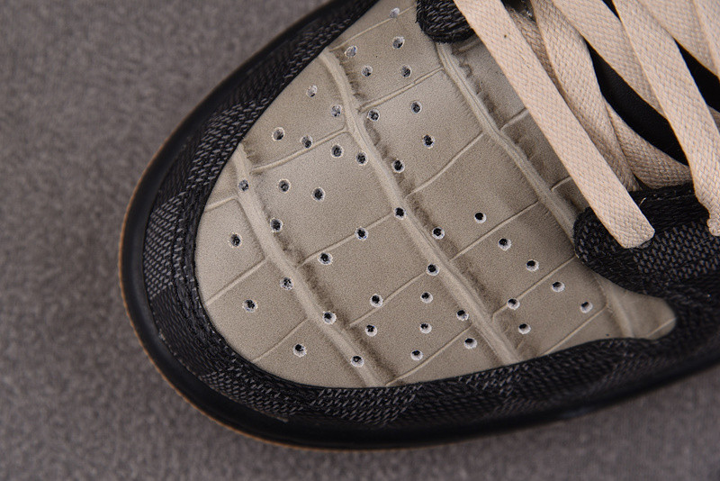 LV x Air Jordan 1 x TS Checked Black Trainers DZ2505-001