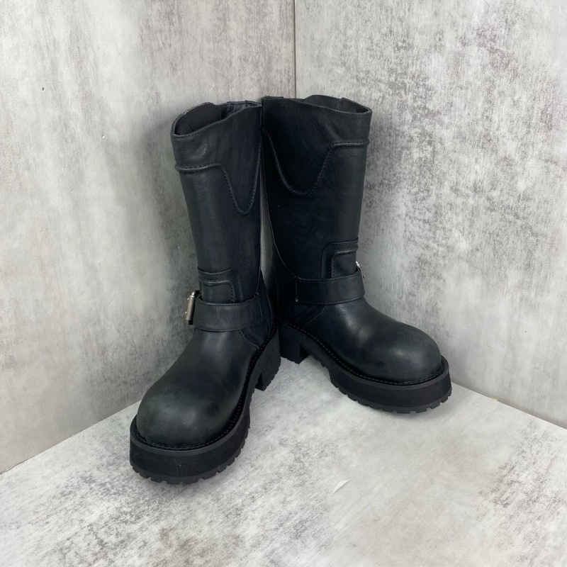 BALENCIAGA Venom leather biker boots