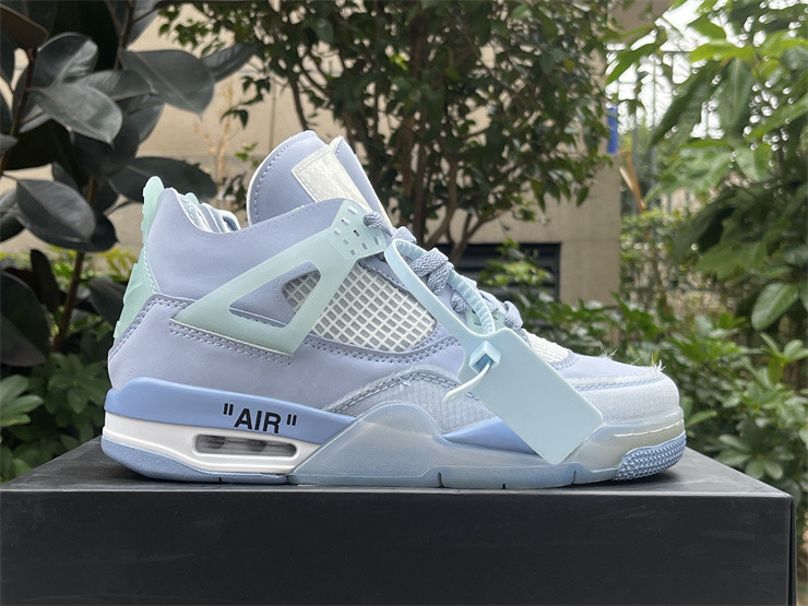 JORDAN 4 RETRO X OW BABY BLUE