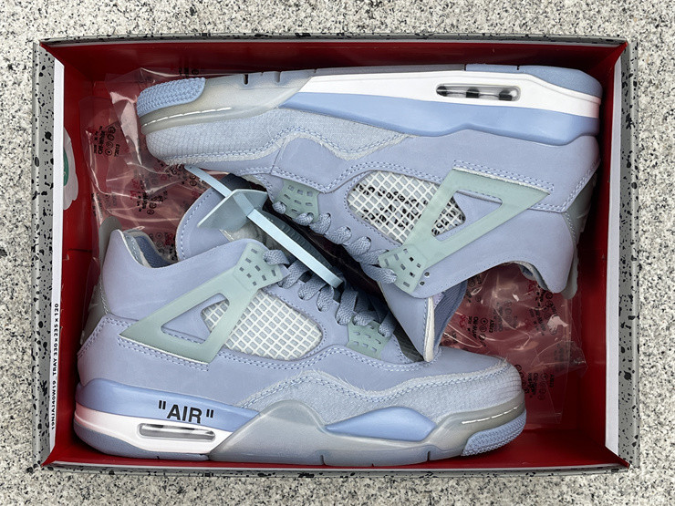 JORDAN 4 RETRO X OW BABY BLUE
