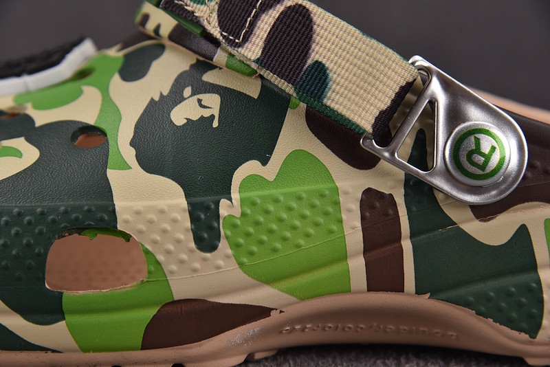 Cr*0*s classic clog a bathing ape abc camo green