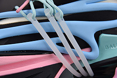 BALMAIN NEOPRENE AND LEATHER UNICORN LOW-TOP SNEAKERS