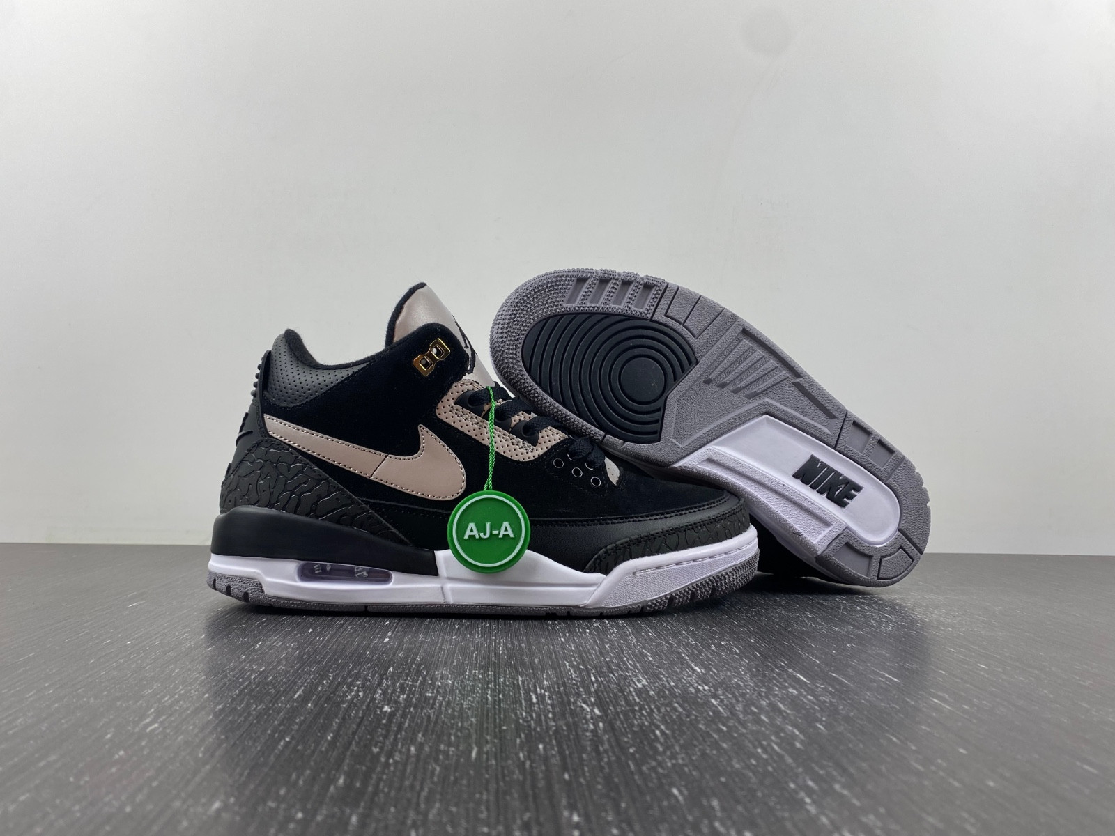 Jordan 3 Retro Tinker Black Cement Gold - CK4348-007