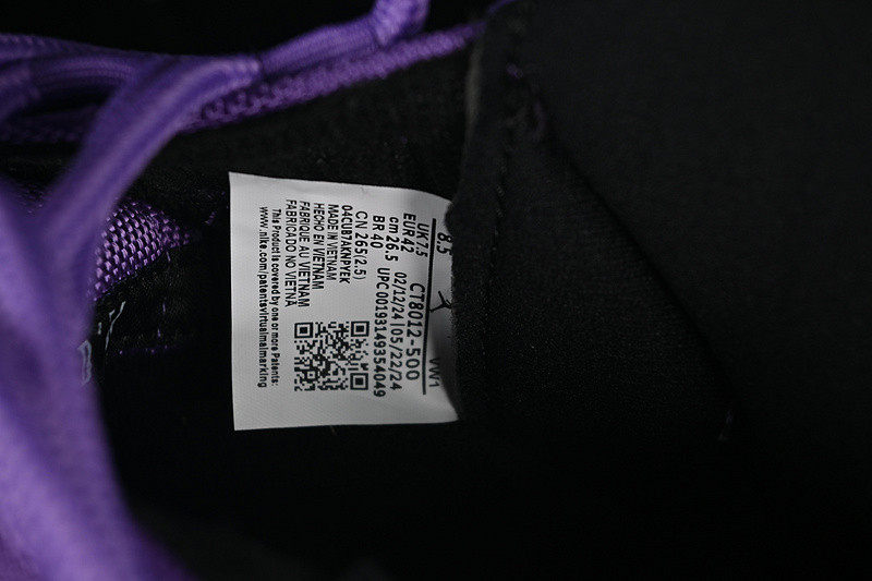 AJ 11 Black Purple Shoes CT8012-500