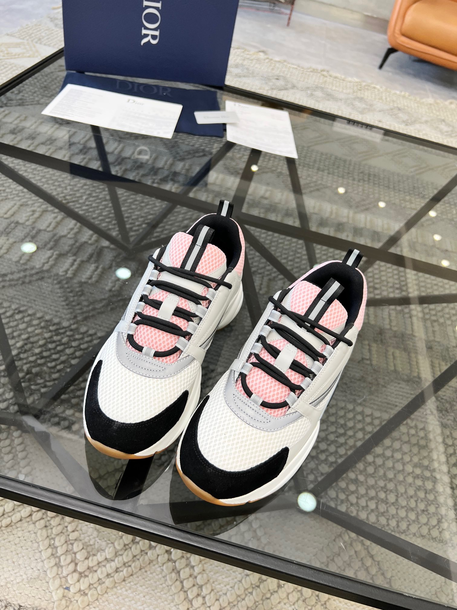 HOMME B22 TRAINER SNEAKER （Di0r B22 Pale Pink Grey）