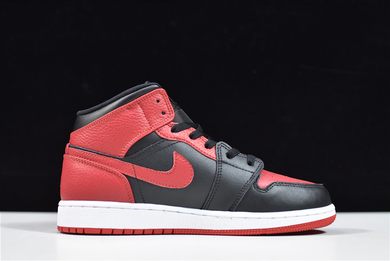 NK Air Jordan 1 Mid GS"Banned"AJ1 554725-074