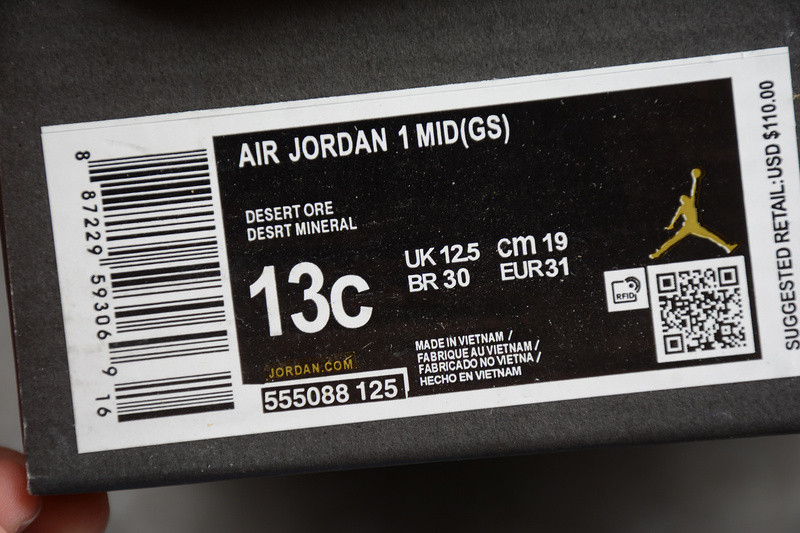 AIR JORDAN 1 MID GS 555088-125