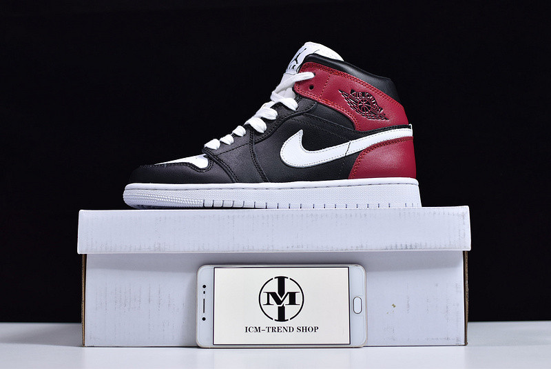 Jordan 1 Mid Black Noble Red (W) BQ6472-016