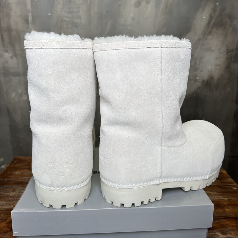 Balenciaga Alaska Faux-Fur Low Boots